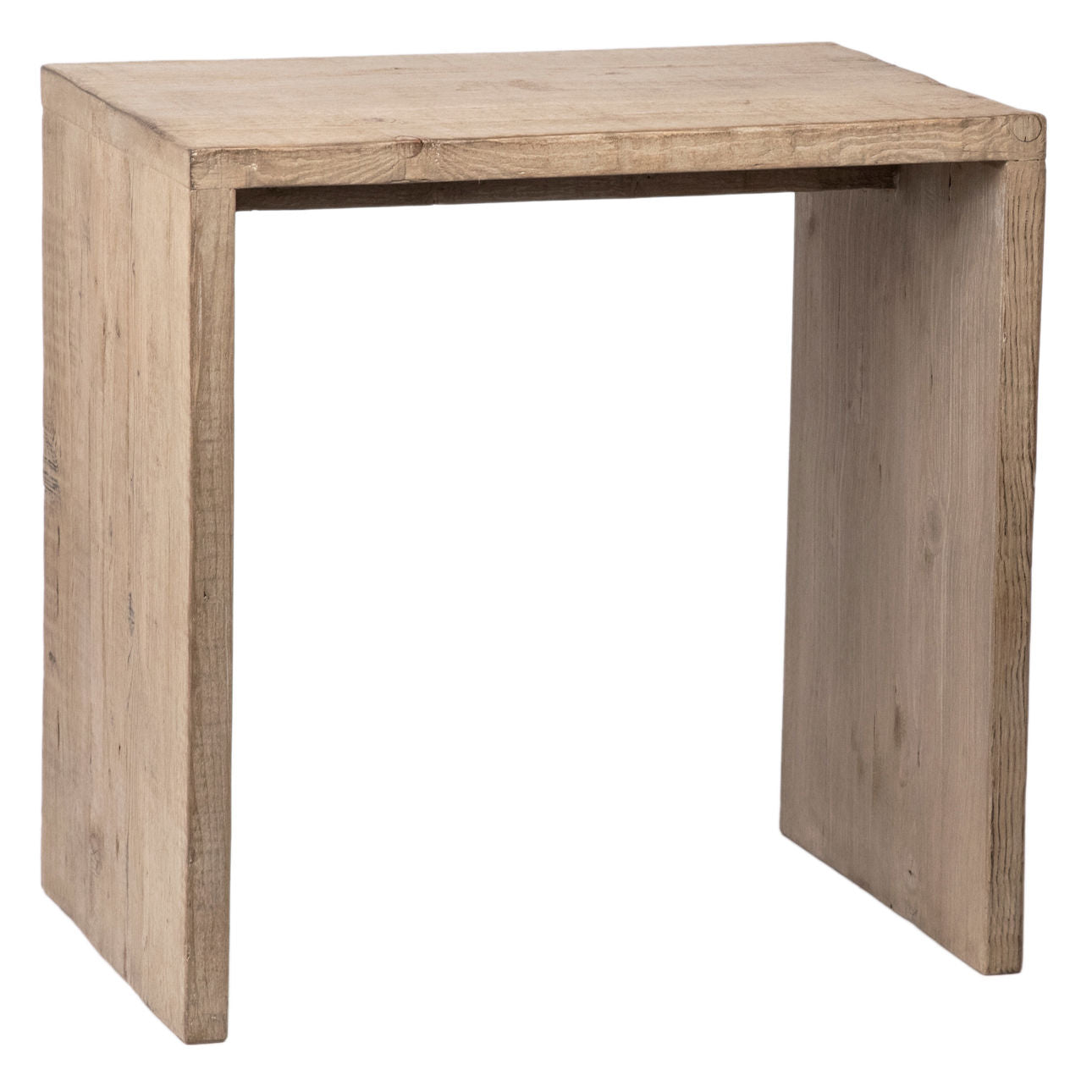 Light Warm Wash Sealed Finish Reclaimed Pine Wood Tables 24 in Wide