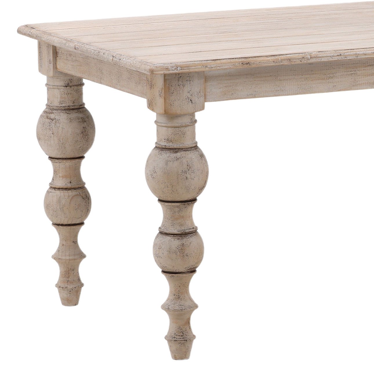Antique Weathered Wood Finish with Water Base Sealer Reclaimed Pine Wood Table 84 in Wide