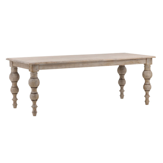 Antique Weathered Wood Finish with Water Base Sealer Reclaimed Pine Wood Table 84 in Wide