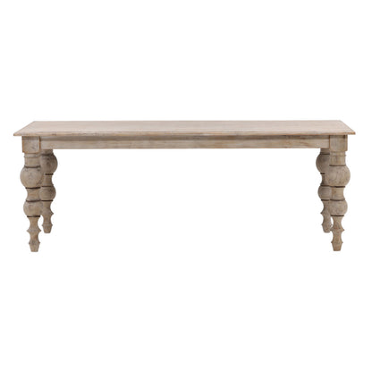 Antique Weathered Wood Finish with Water Base Sealer Reclaimed Pine Wood Table 84 in Wide