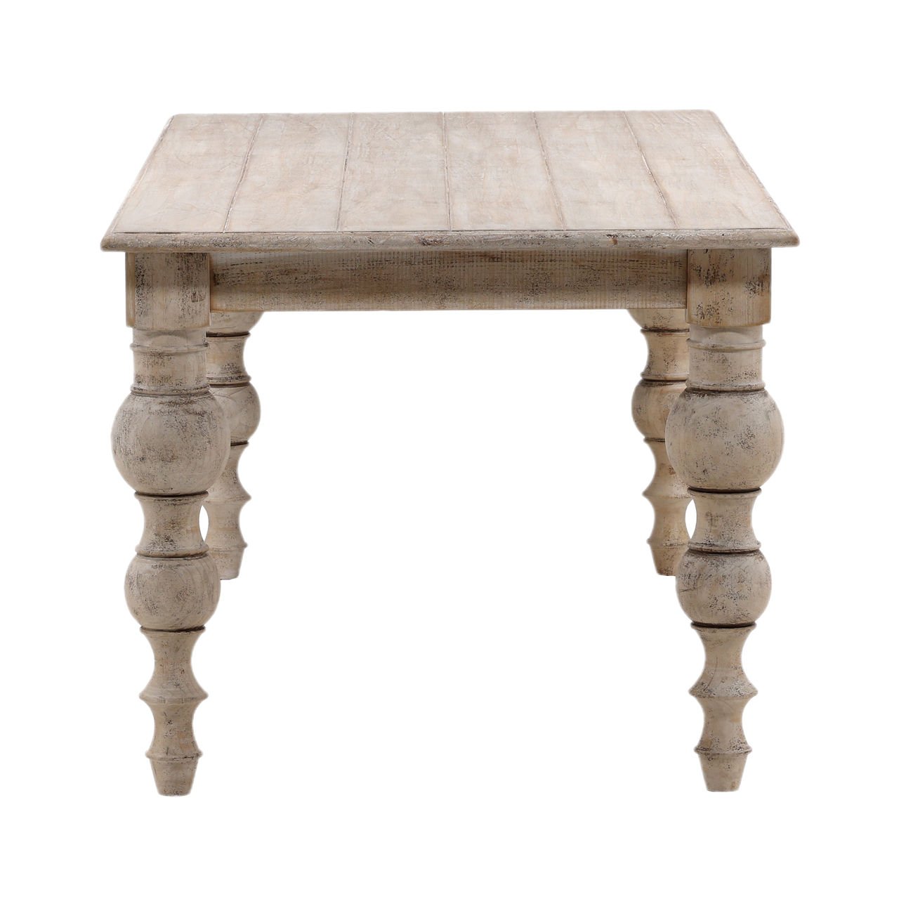 Antique Weathered Wood Finish with Water Base Sealer Reclaimed Pine Wood Table 84 in Wide