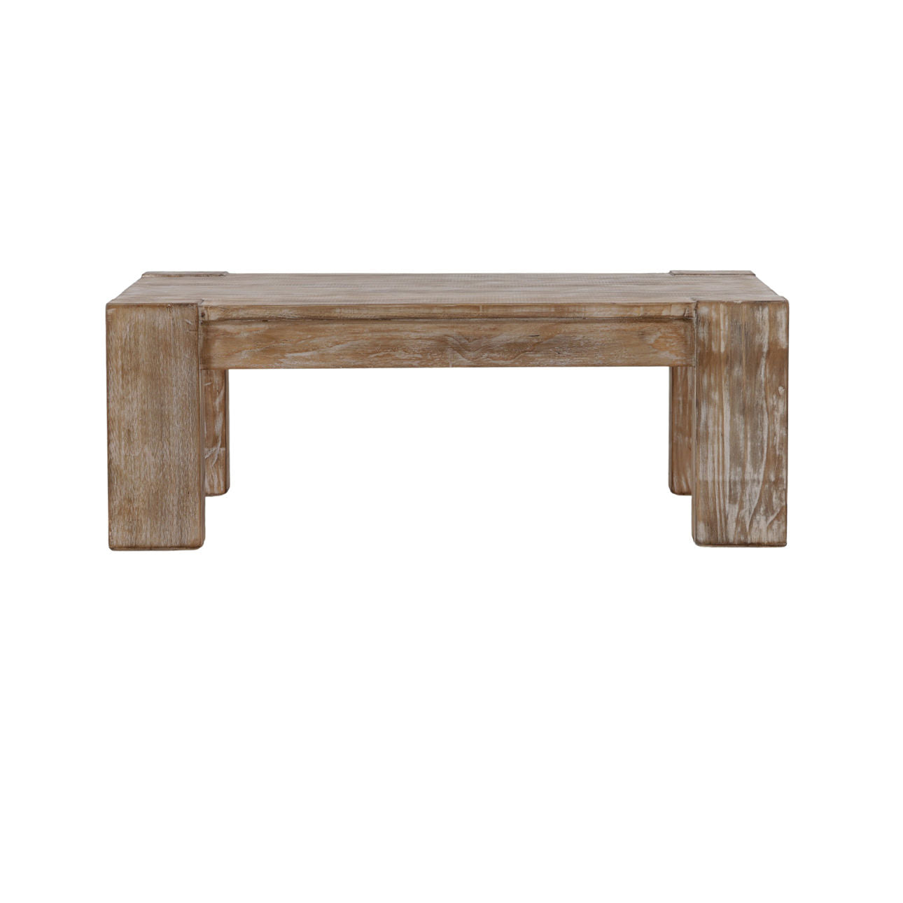 Antique Natural with Water Base Sealed Finish Reclaimed Pine Wood Table 44 in Wide