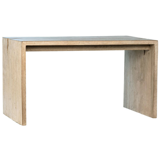 Light Warm Wash Finish Reclaimed Pine Wood Desk 54 in Wide