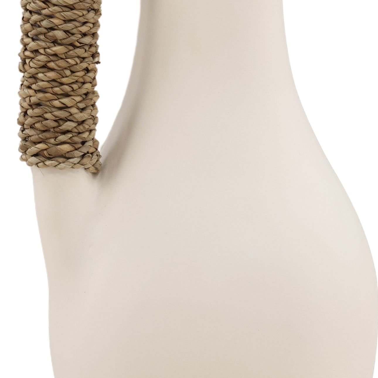 White and Natural Terracotta and Seagrass of 7 in Wide