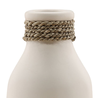 White and Natural Terracotta and Seagrass of 5.5 in Wide