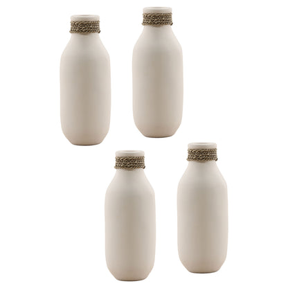 White and Natural Terracotta and Seagrass of 5.5 in Wide