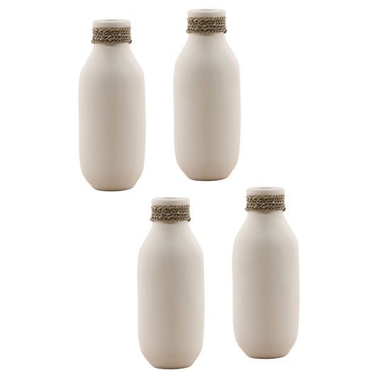 White and Natural Terracotta and Seagrass of 5.5 in Wide