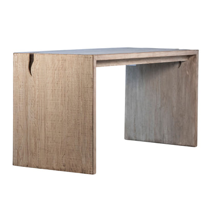 Light Warm Wash Finish Reclaimed Pine Wood Table 68 in Wide