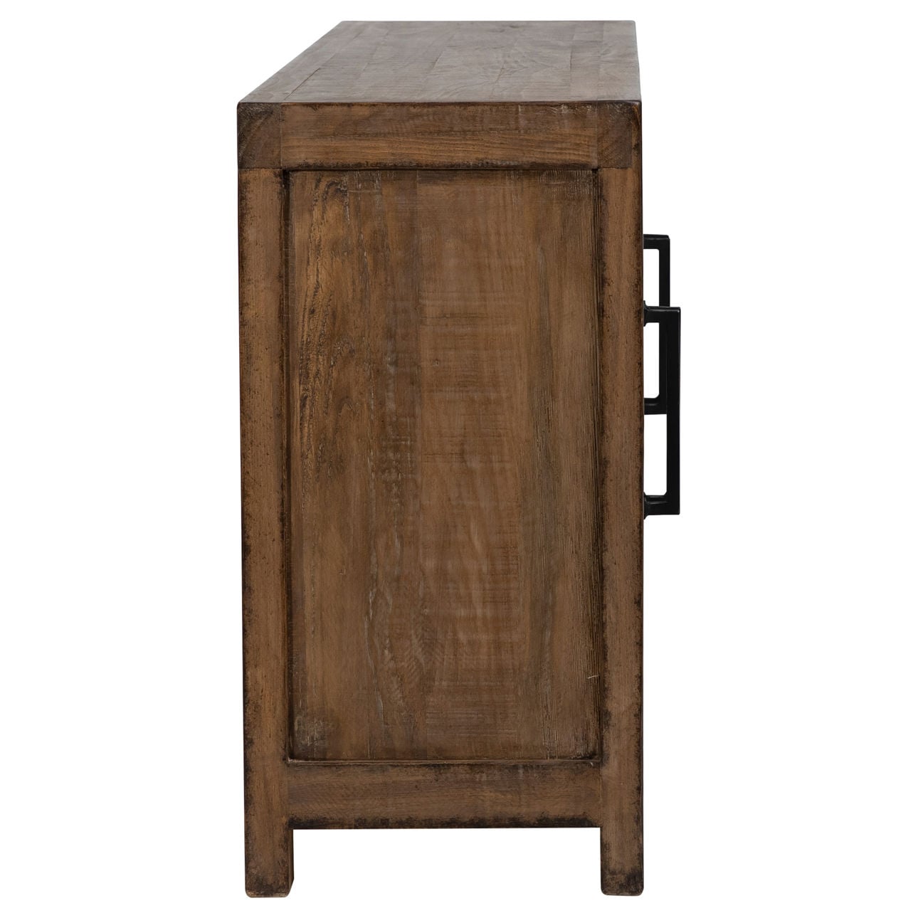 Medium Brown Finish Reclaimed Pine Wood Sideboard 84 in Wide