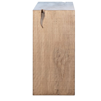 Light Warm Wash Finish Reclaimed Pine Wood Table 63 in Wide