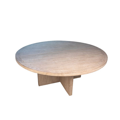 Light Warm Wash Finish Reclaimed Pine Wood Table 72 in Wide