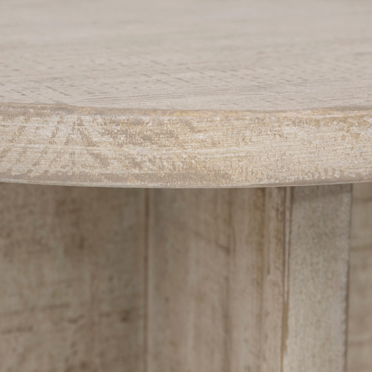 Light Warm Wash Finish Reclaimed Pine Wood Table 24 in Wide