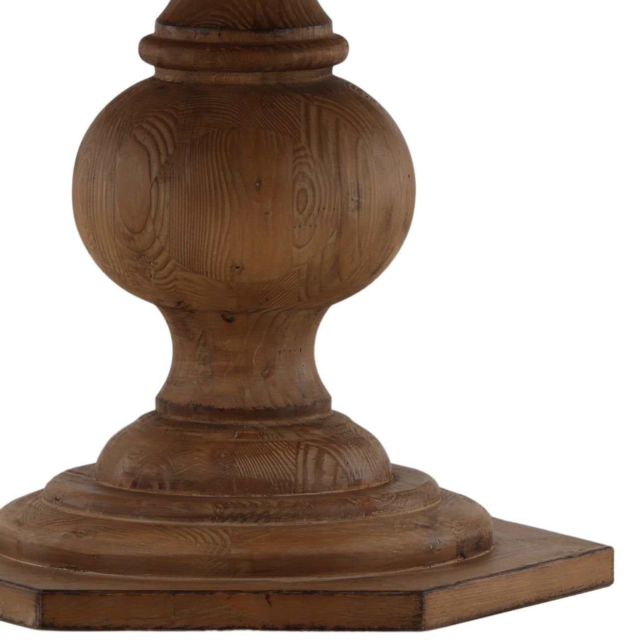 Antique Natural Wood Sealed Finish Reclaimed Pine Wood Table 59 in Wide