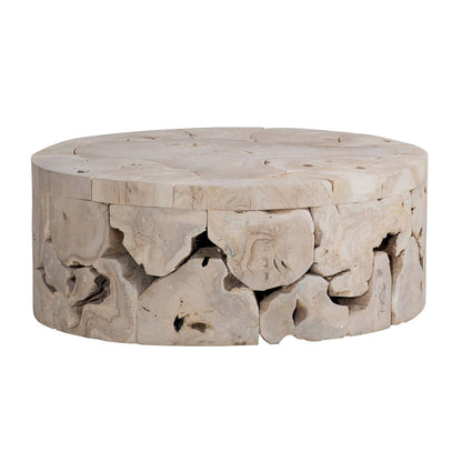 Bleached Teak Wood Finish Teak Wood Table 39.5 in Wide