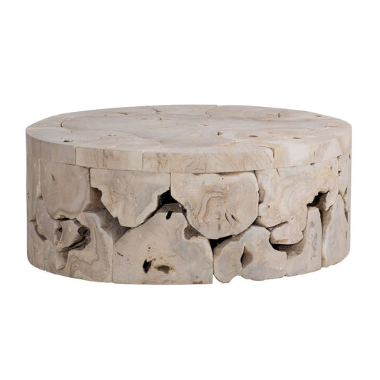 Bleached Teak Wood Finish Teak Wood Table 39.5 in Wide