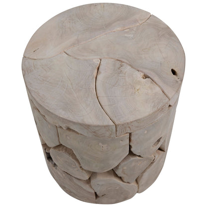 Bleached Teak Finish Teak Wood Table 17 in Wide