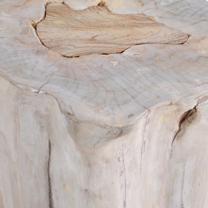 Bleached Teak Wood Table 12 in Wide