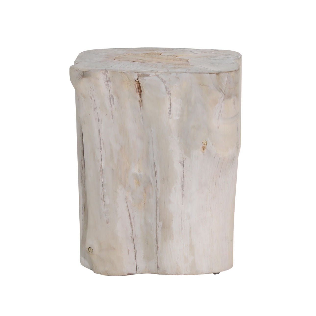 Bleached Teak Wood Table 12 in Wide