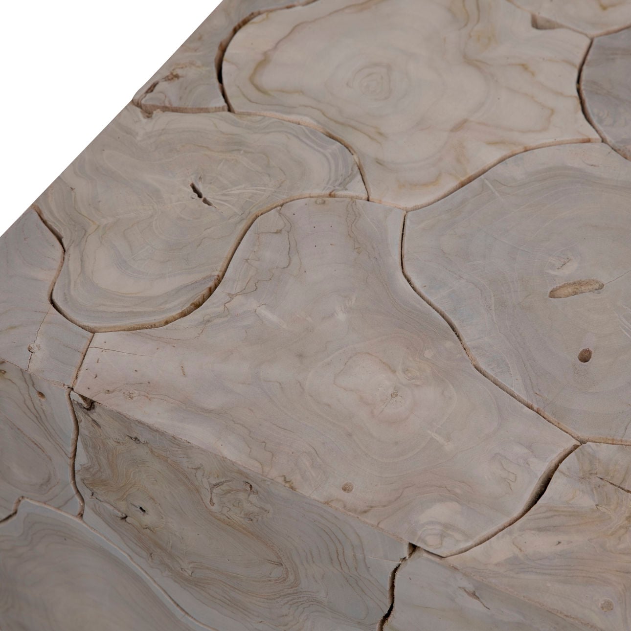 Bleached Teak Wood Table 47 in Wide