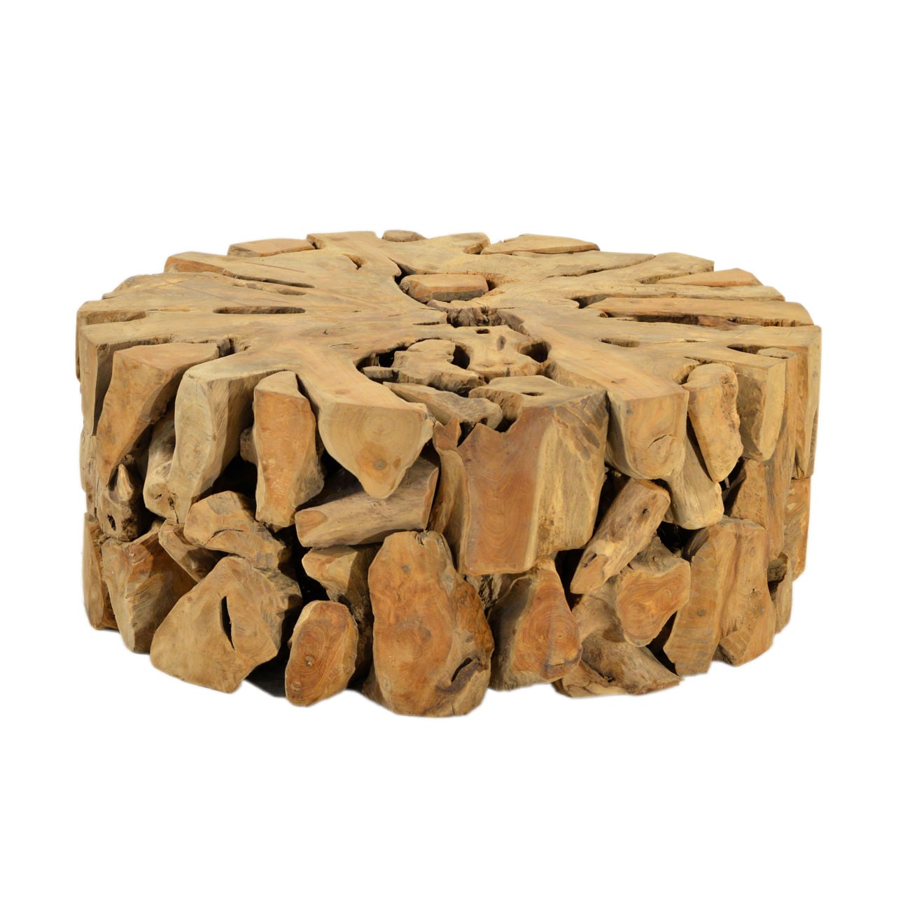 Natural Sealed Finish Teak Wood Table 39 in Wide