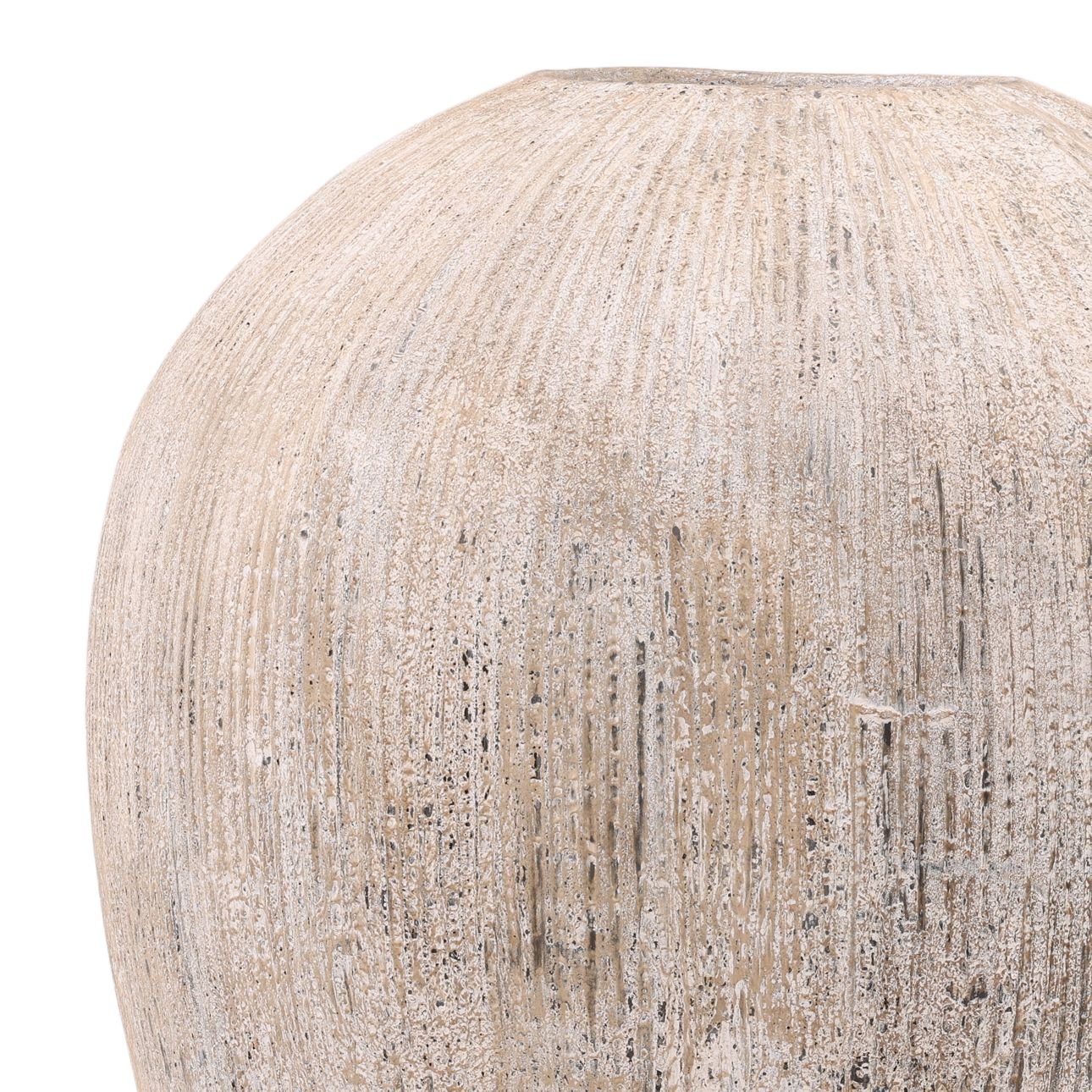 Cream Fiber Cement Pot 29 in Wide