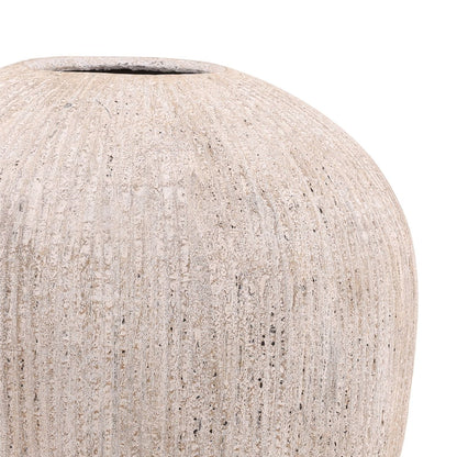 Cream Fiber Cement Pot 29 in Wide