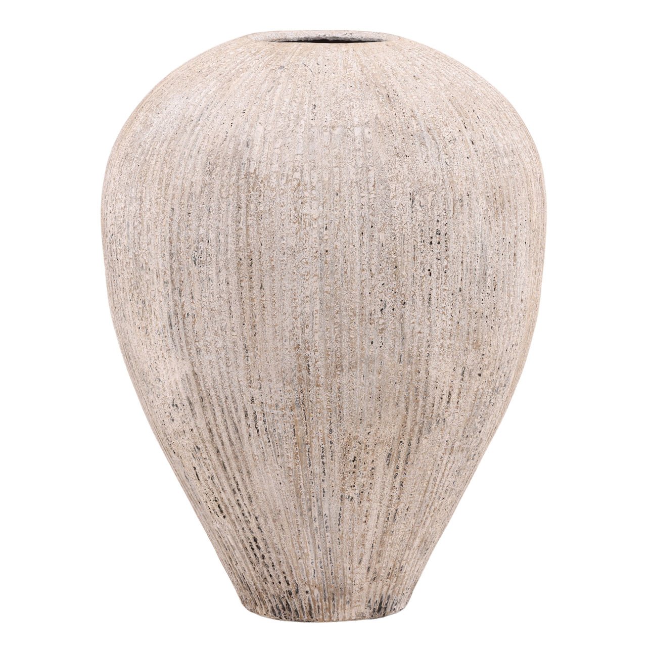 Cream Fiber Cement Pot 29 in Wide