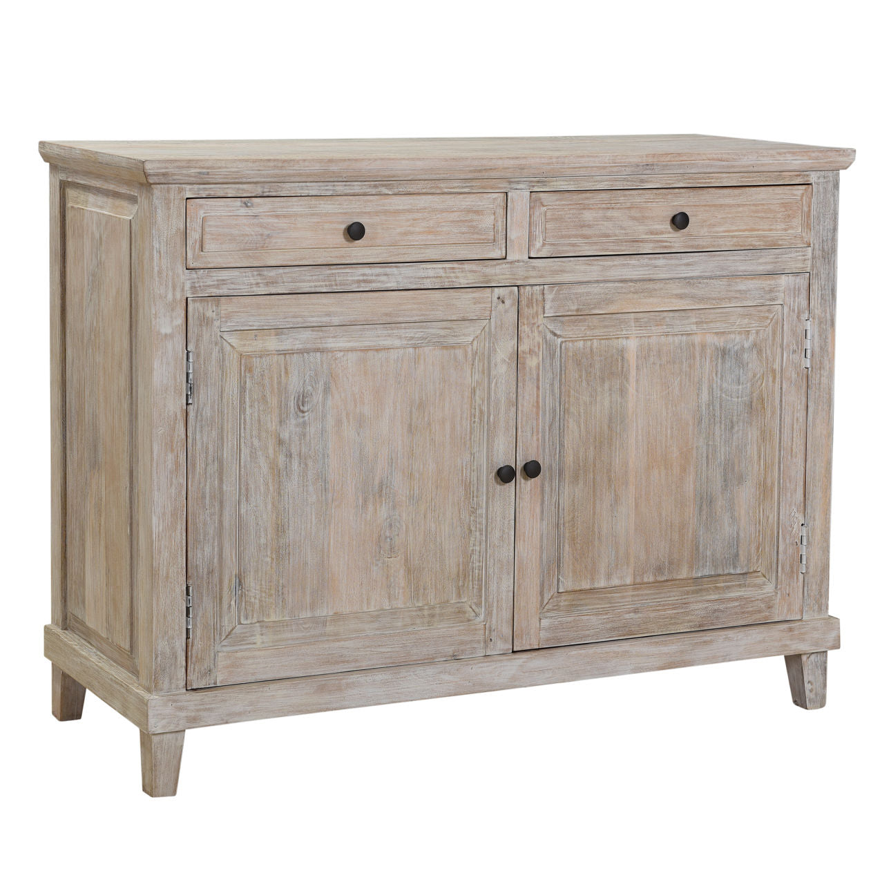 Light Warm Wash Sealed Finish Solid Mango Wood Sideboard 49 in Wide