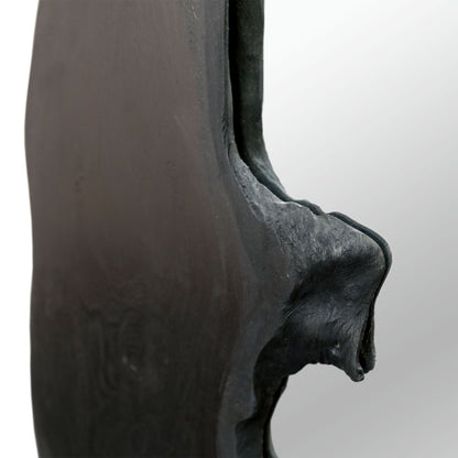 Black Suar Wood Frame Mirror 40.5 in Wide