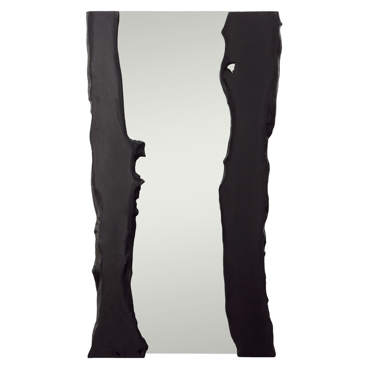 Black Suar Wood Frame Mirror 40.5 in Wide