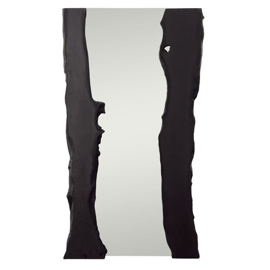 Black Suar Wood Frame Mirror 40.5 in Wide