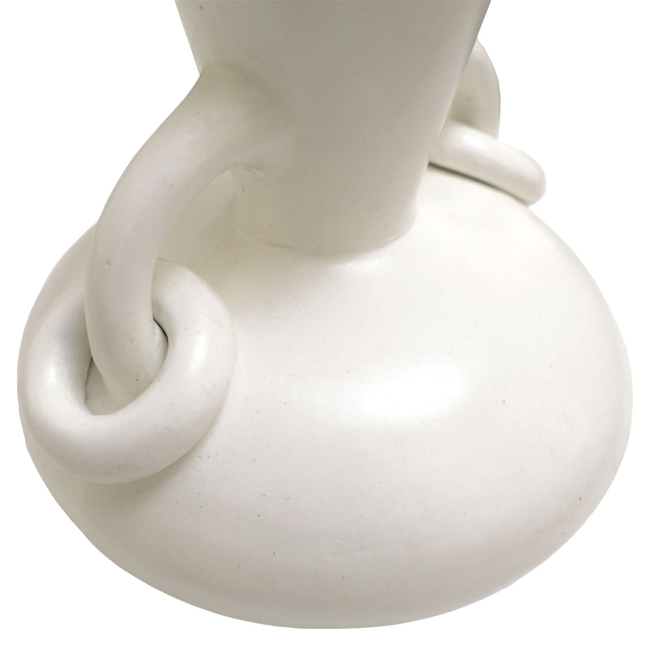 White Terracotta Vase 9 in Wide