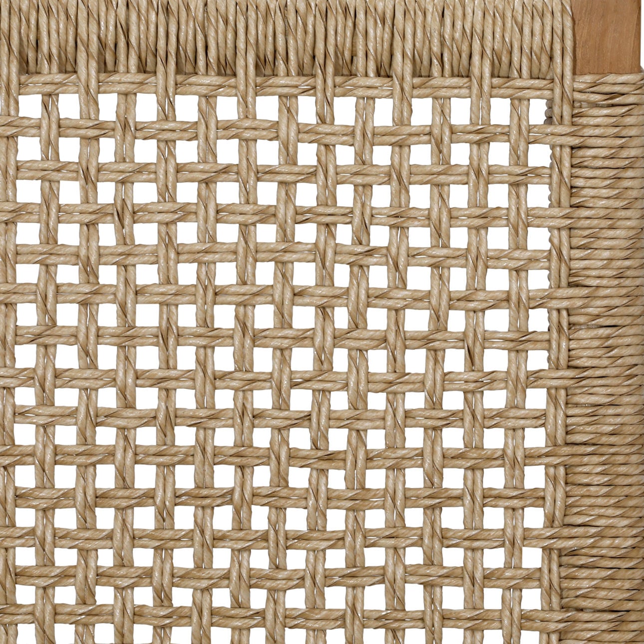 Natural Teak Wood Frame with Hyacinth and Woven Synthetic Wicker Chair 25.5 in Wide