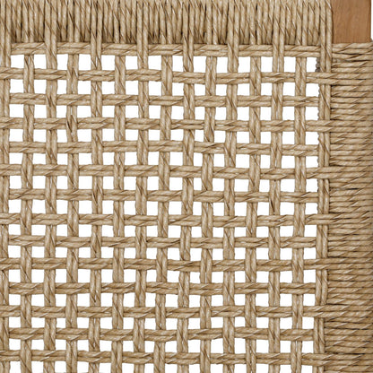 Natural Teak Wood Frame with Hyacinth and Woven Synthetic Wicker Chair 25.5 in Wide