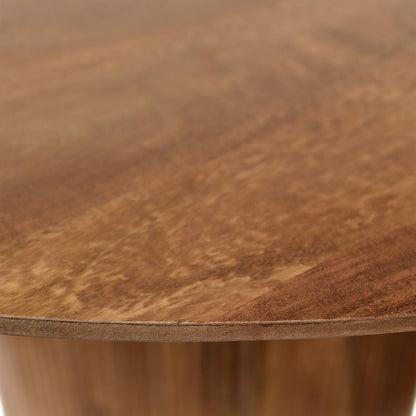 Medium Brown Wood Finish Mango Wood Table 47 in Wide