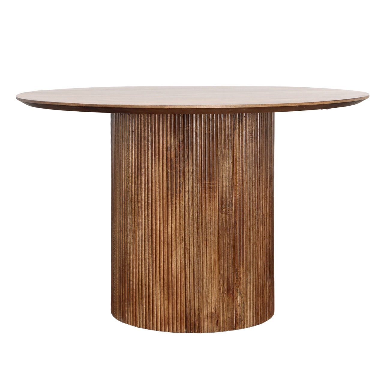 Medium Brown Wood Finish Mango Wood Table 47 in Wide
