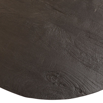 Black Sandblasted Finish Iron and Mango Wood Table 35 in Wide