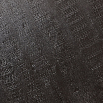 Black Sandblasted Finish Iron and Mango Wood Table 24 in Wide