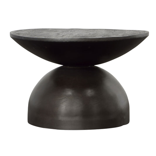 Black Sandblasted Finish Iron and Mango Wood Table 24 in Wide