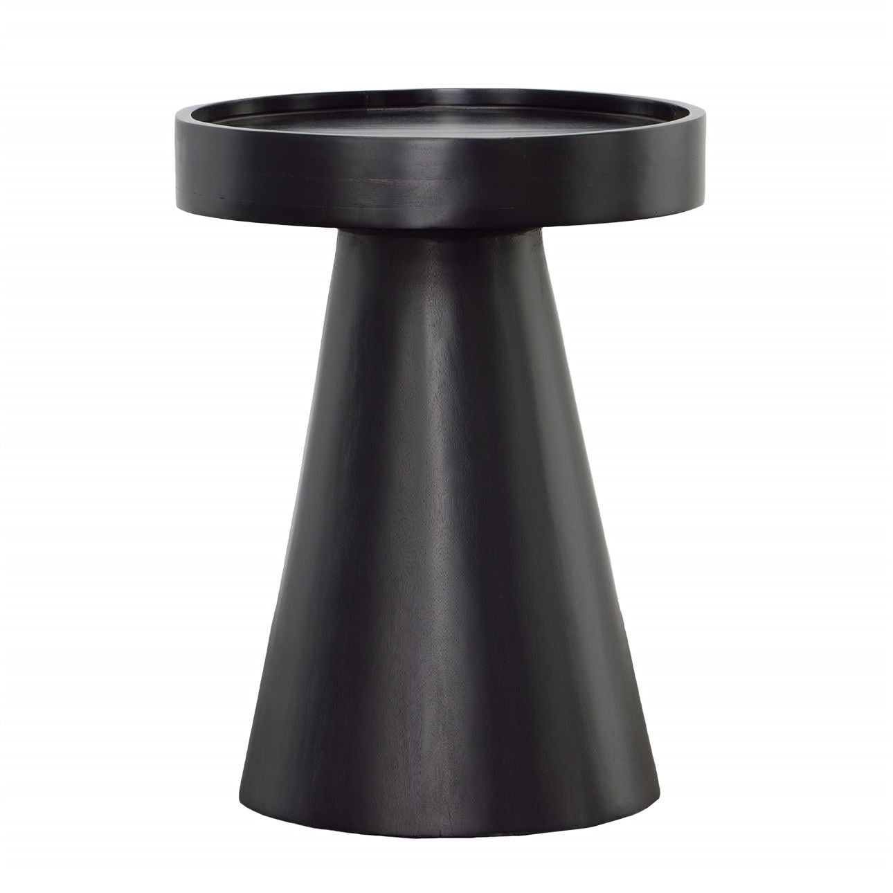 Black Sandblasted Finish Mango Wood Table 16 in Wide