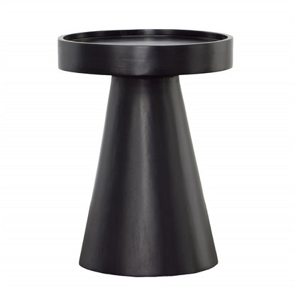 Black Sandblasted Finish Mango Wood Table 16 in Wide