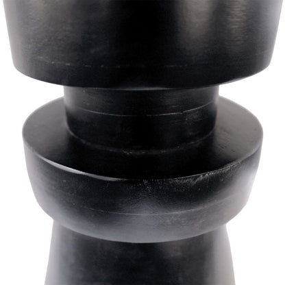 Black Sandblasted Finish Mango Wood Table 16 in Wide