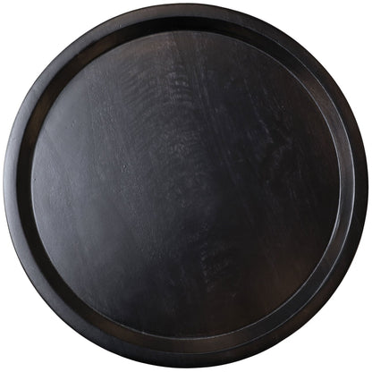 Black Sandblasted Finish Mango Wood Table 16 in Wide