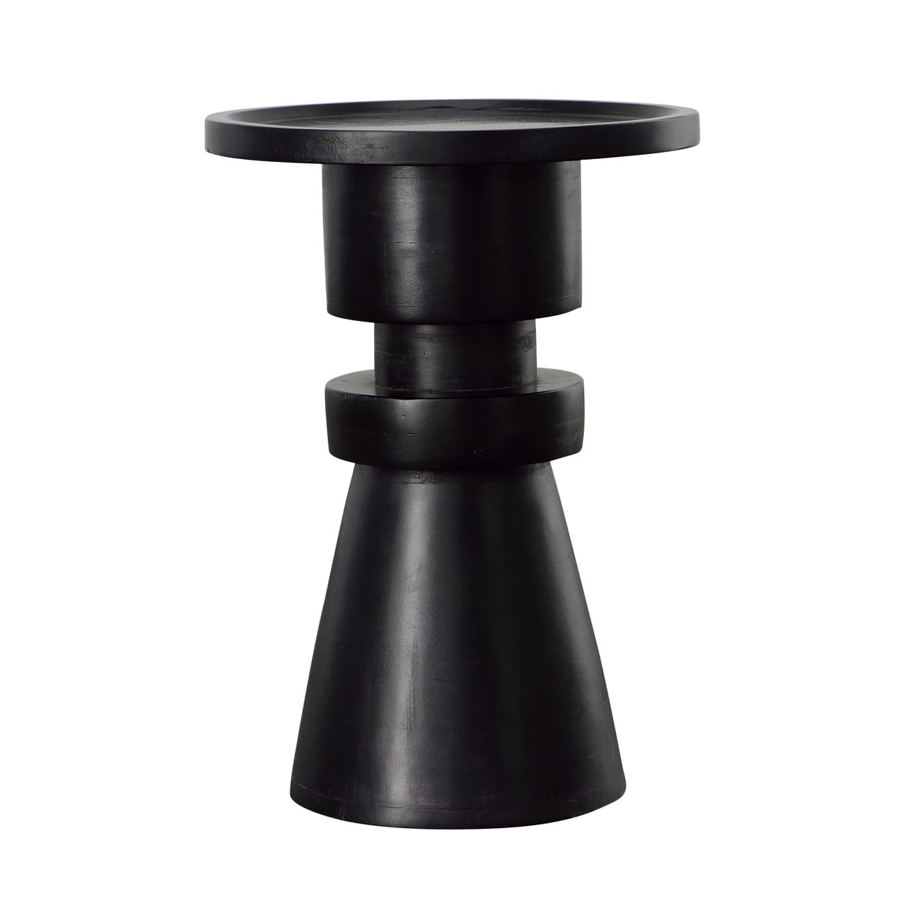 Black Sandblasted Finish Mango Wood Table 16 in Wide