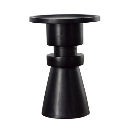 Black Sandblasted Finish Mango Wood Table 16 in Wide