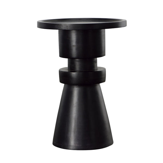 Black Sandblasted Finish Mango Wood Table 16 in Wide