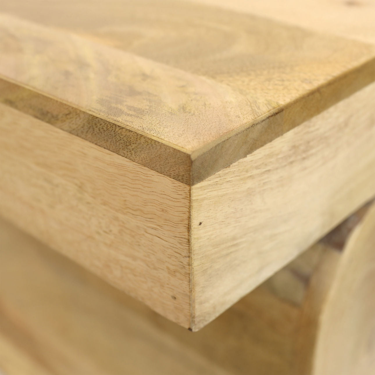 Light Natural Mango Wood Table 20 in Wide