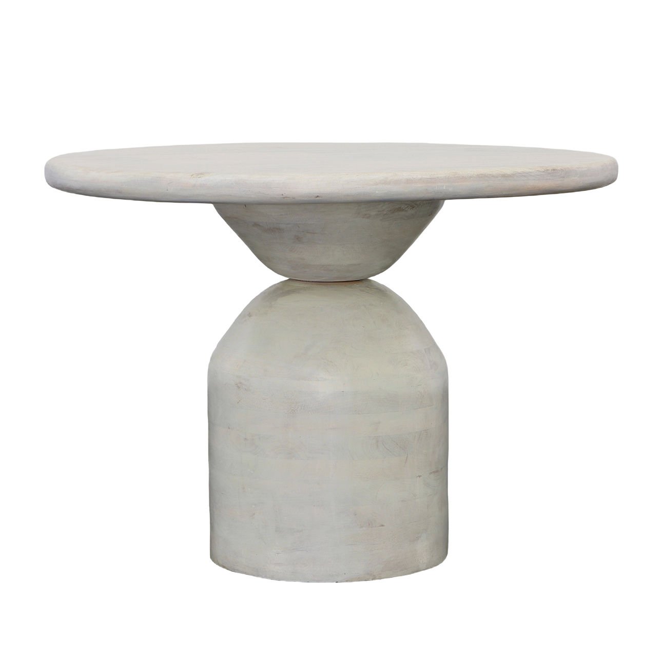Whitewash with Grey Undertones Mango Wood Table 42 in Wide