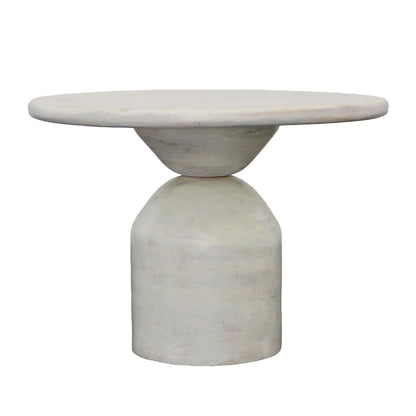 Whitewash with Grey Undertones Mango Wood Table 42 in Wide