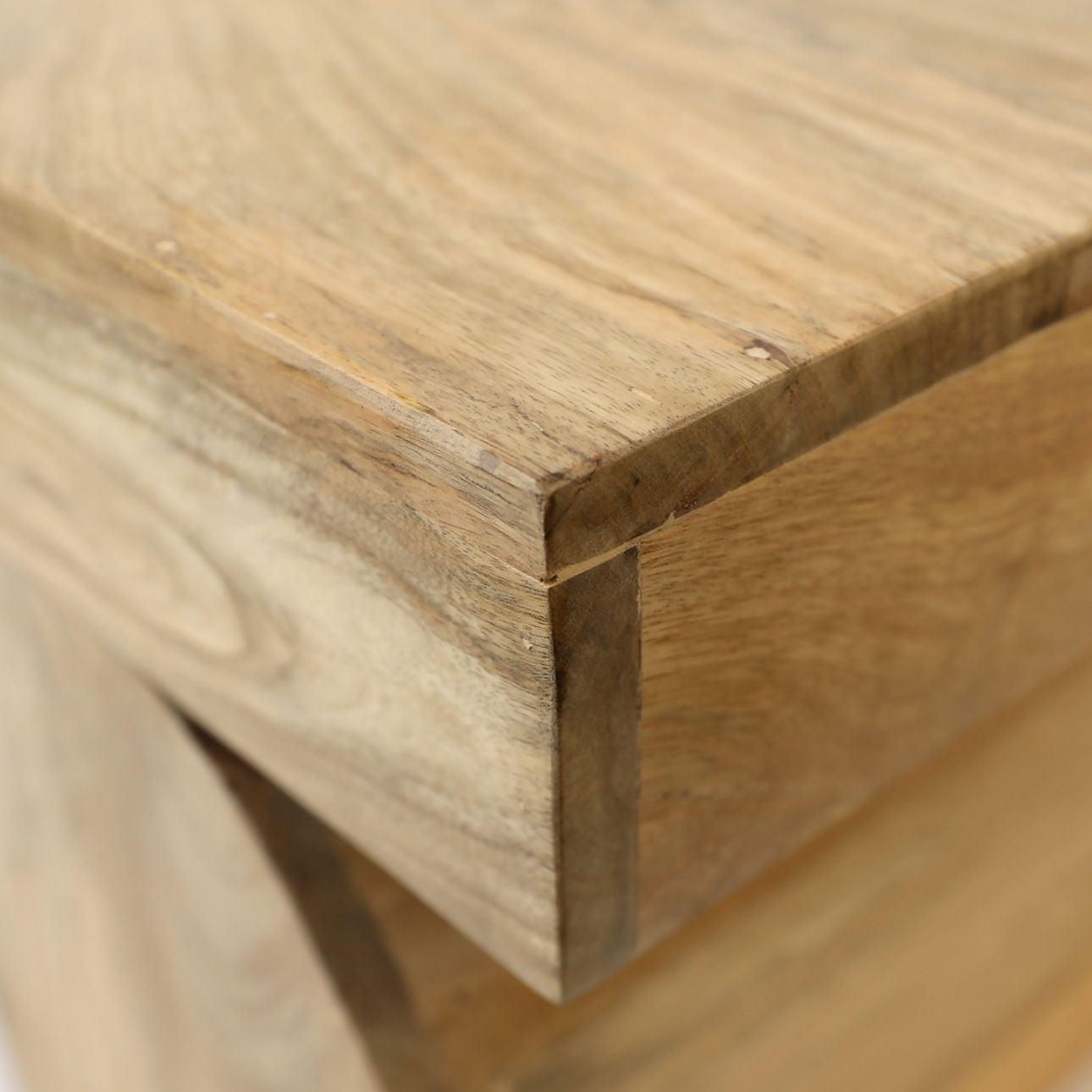 Light Natural Mango Wood Table 47 in Wide